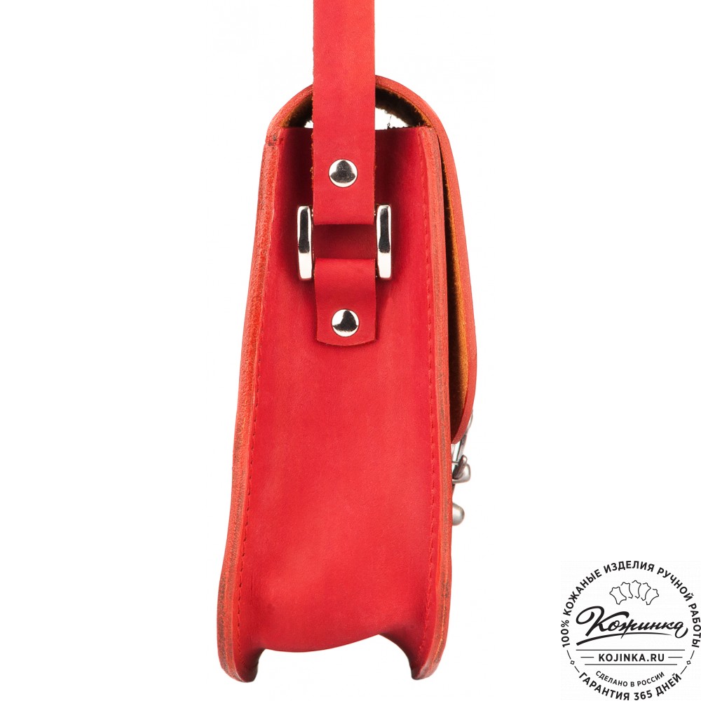 Кожаная сумка ручной работы "Кэтрин" (красная)